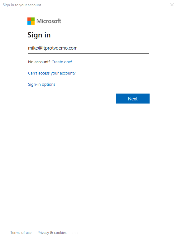Authenticating to Windows Virtual Desktop using the TenantCreator user